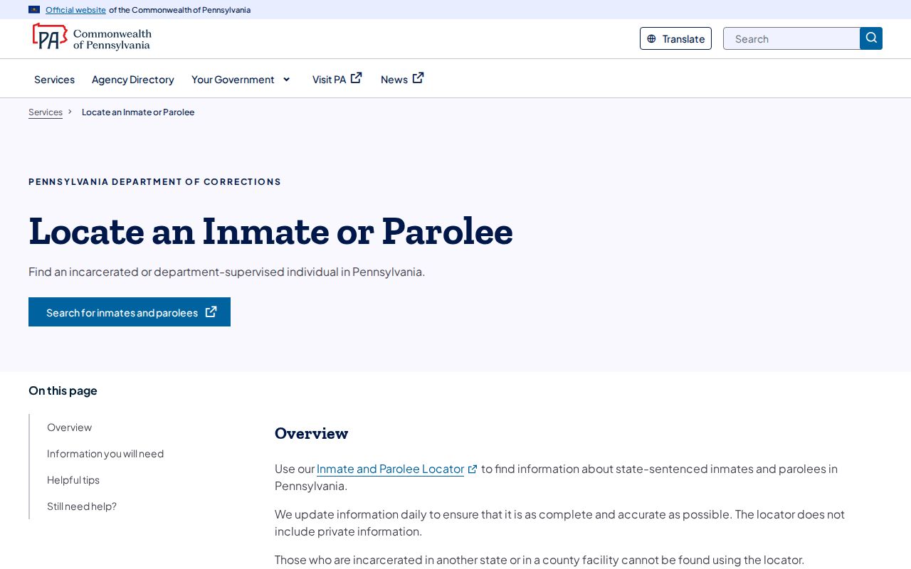 Springettsbury Township residents directory state inmate locator